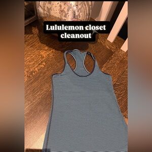Lululemon Athletica two-toned blue striped  Tank Top